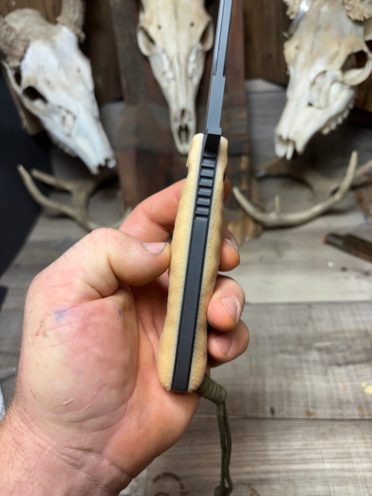 Tops Knives Wild Pig Hunter Canvas Micarta Handles