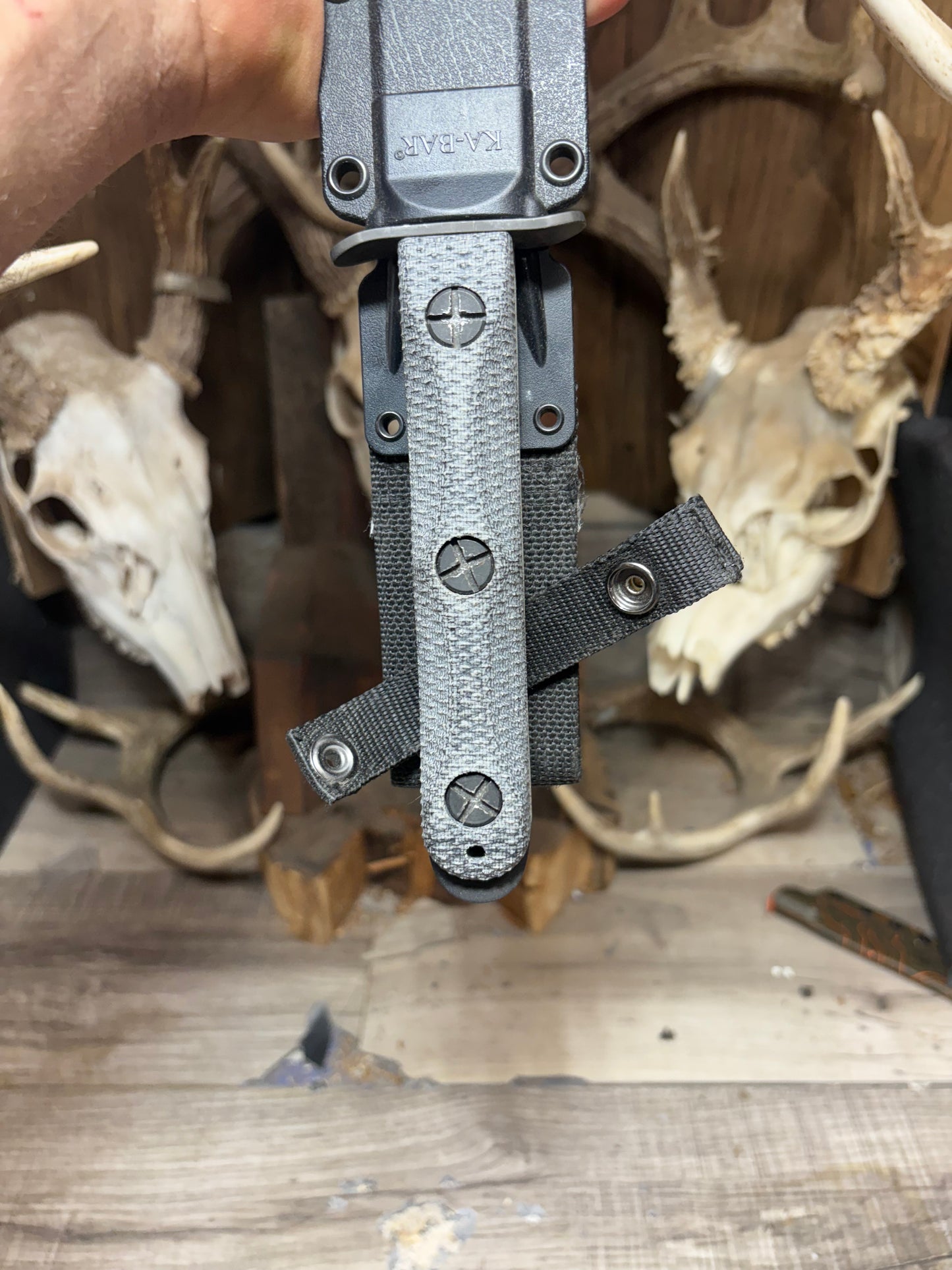 KA-BAR EK-44 EK Commando 4 & 5 Canvas Micarta Handles