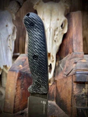 Ontario Knife Company Tak 2 Canvas Micarta Handles - Carroll’s Custom Knife Scales