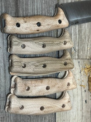 WTG Wolverine / Mountain Lion Unfinished Maple Handles - Carroll’s Custom Knife Scales