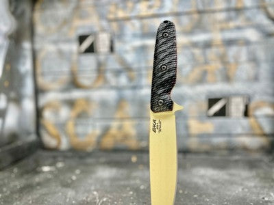 EKA RTG-1 Black/Burgundy Canvas Micarta Handles - Carroll’s Custom Knife Scales