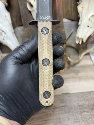 KA-BAR EK-44 EK Commando 4 & 5 Canvas Micarta Handles