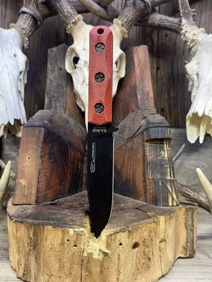Ka-Bar: EK-50 Short Clip Point / EK-51 Commando Short Drop Point -Canvas Micarta - Carroll’s Custom Knife Scales