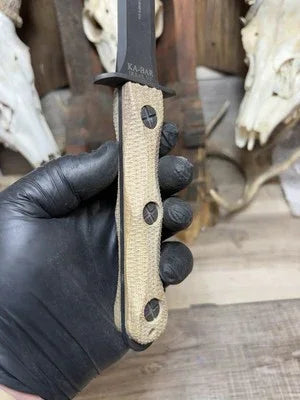 KA-BAR EK-44 EK Commando 4 & 5 Canvas Micarta Handles