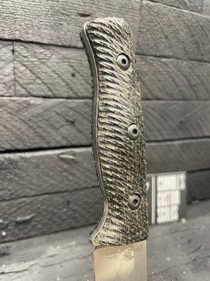 White River Knives Ursus Cub Burlap Micarta Handles - Carroll’s Custom Knife Scales