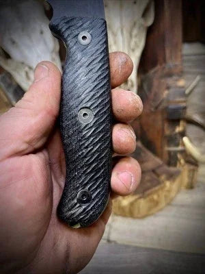 Ontario Knife Company Tak 2 Canvas Micarta Handles - Carroll’s Custom Knife Scales