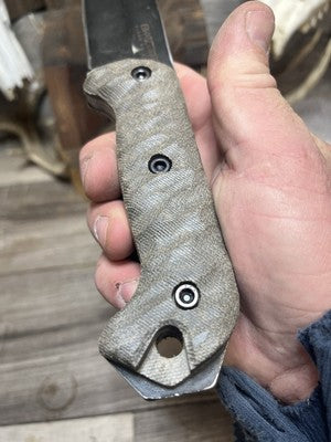 KA-BAR Becker BK2, BK9, Etc. Canvas Micarta Handles - Carroll’s Custom Knife Scales