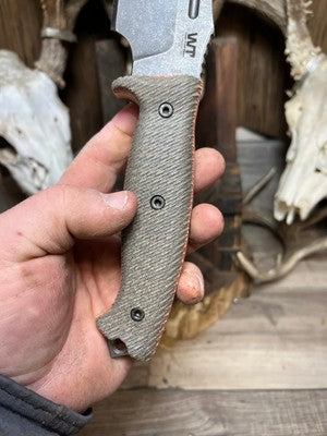 Work Tuff Gear Commander Canvas Micarta Handles - Carroll’s Custom Knife Scales