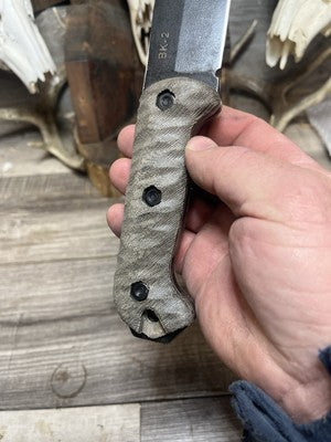 KA-BAR Becker BK2, BK9, Etc. Canvas Micarta Handles - Carroll’s Custom Knife Scales